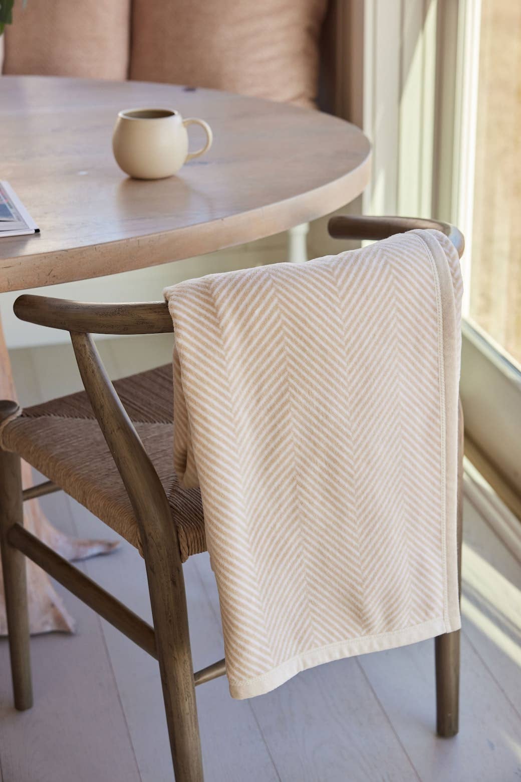 Harborview Herringbone Cream Blanket - Original