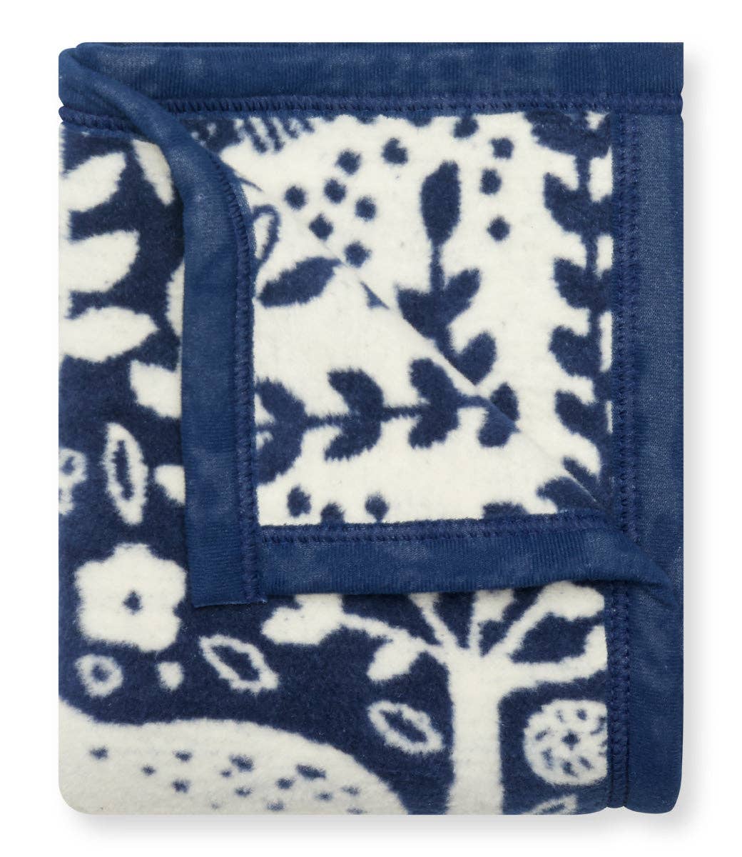 Whimsical Woods Navy Mini Blanket - Chappywrap