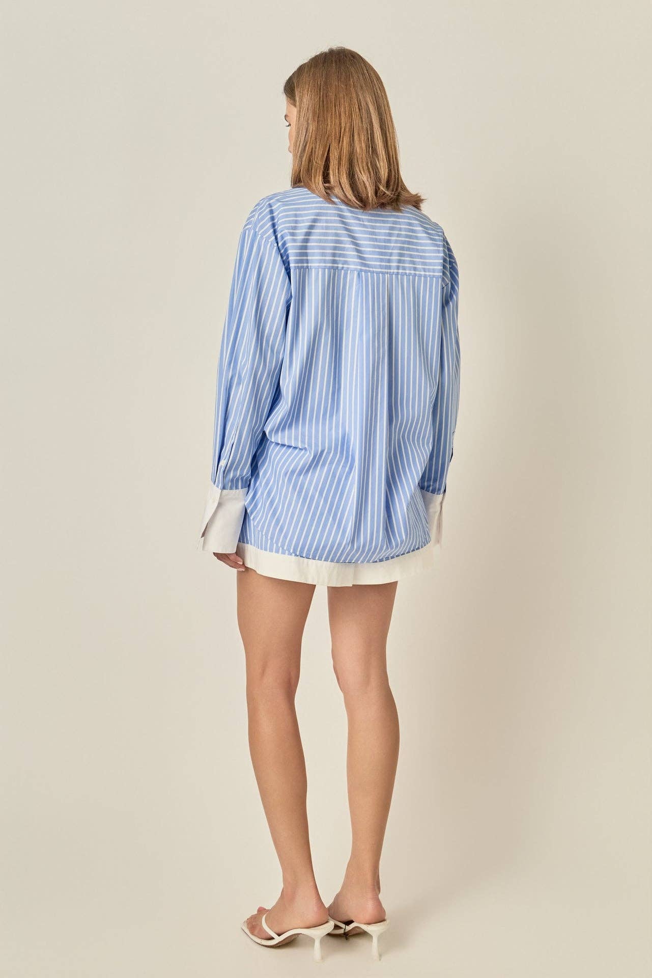 Striped Boyfriend Shorts - English Factory