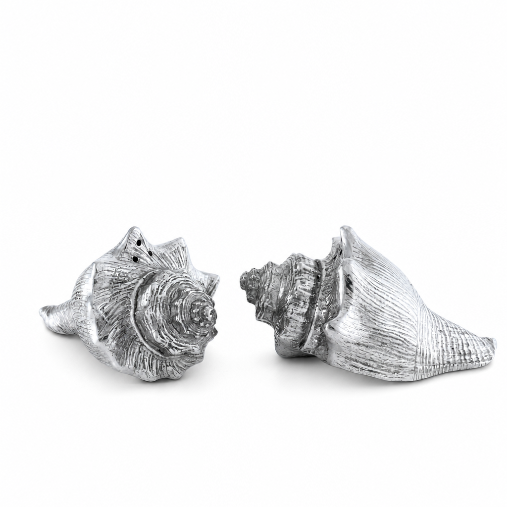 Pewter Conch Shells Salt & Pepper Set