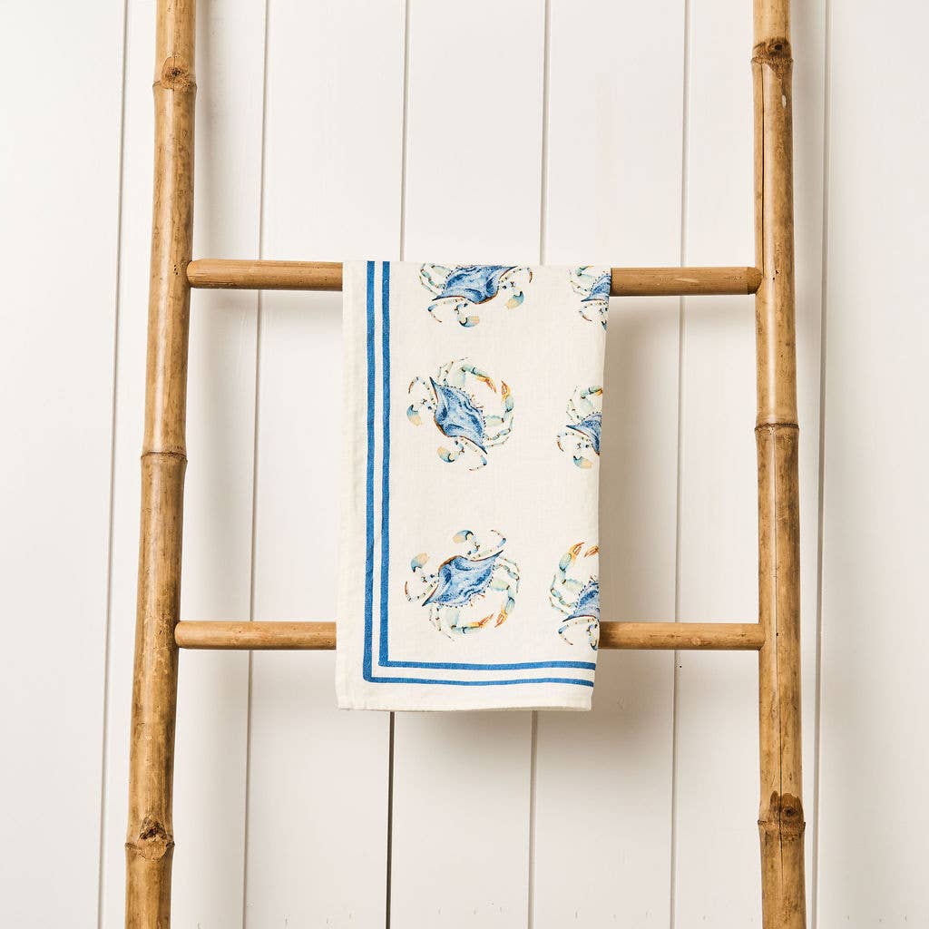 Linen Tea Towel - Bunch of Crabs