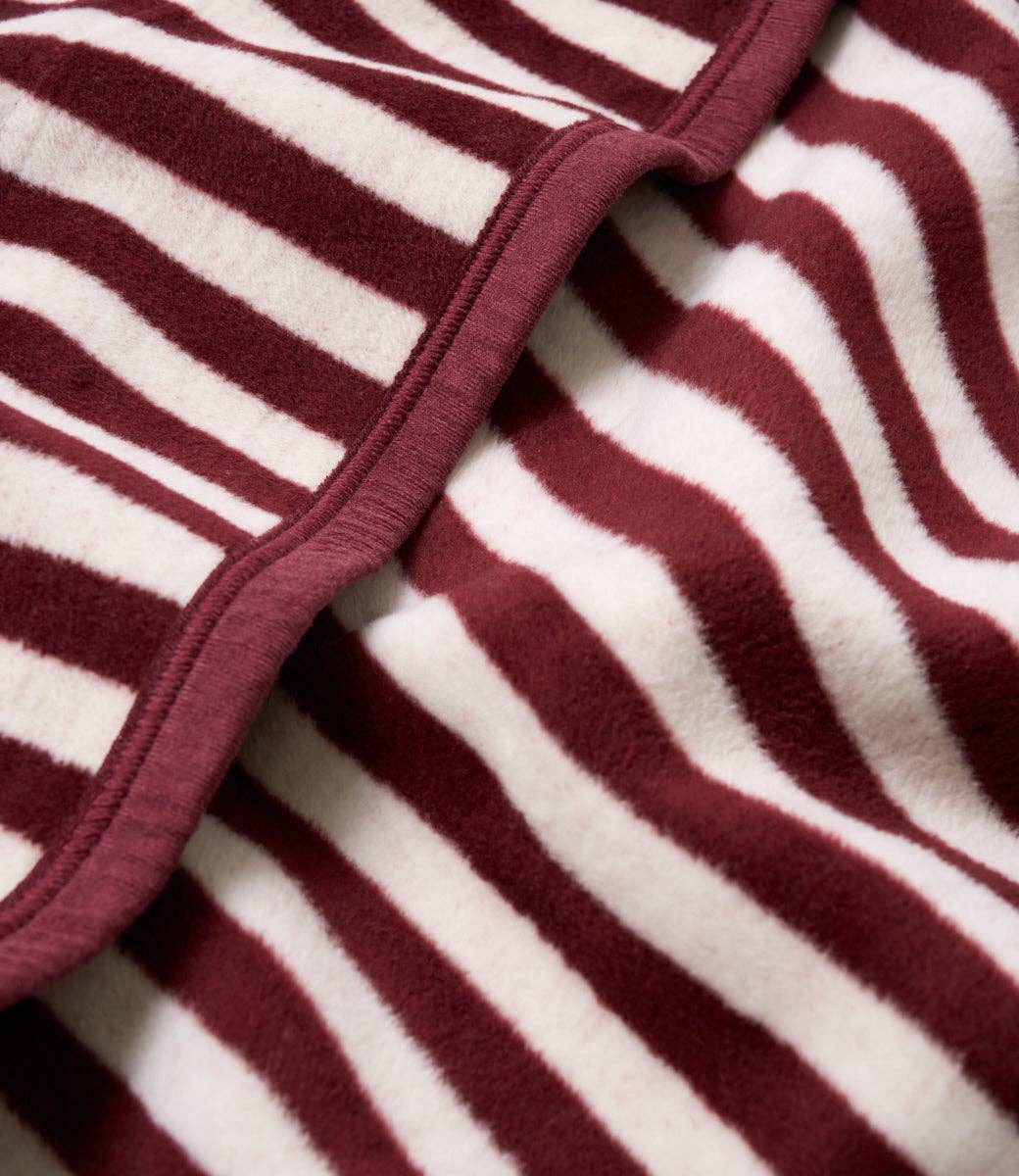 Sideline Stripe Maroon Midi Blanket - Chappywrap