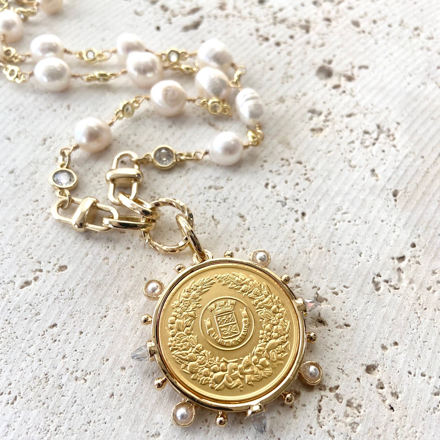 Pearl Coin Necklace