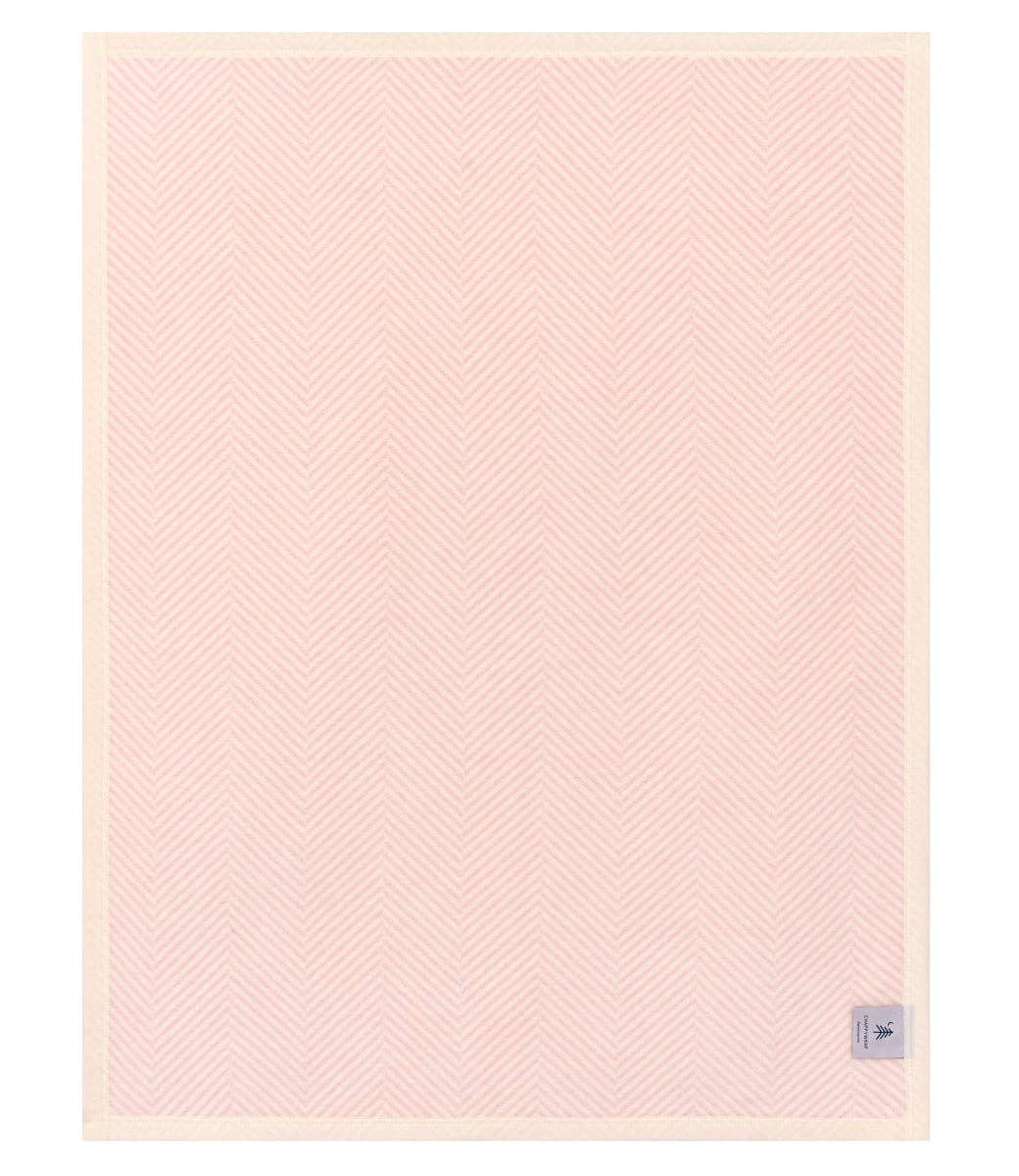 Harborview Herringbone Ballet Pink Mini Blanket - Chappywrap