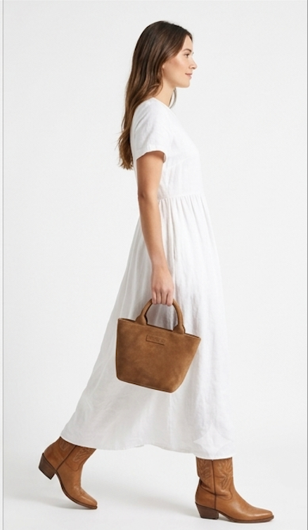Suede Mini Tote Tote Bag - Camel