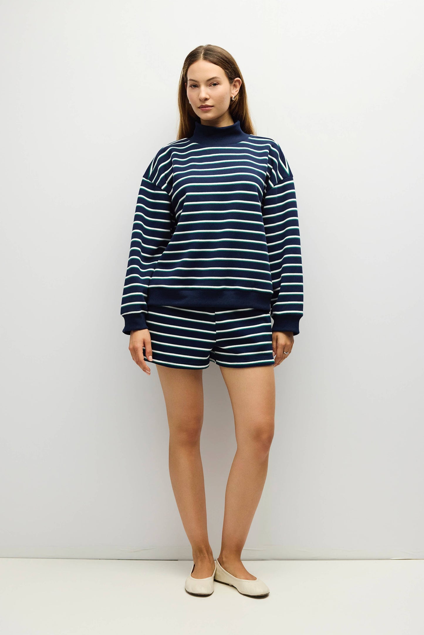 The Charlie Sweater Mock Sweatshirt - Navy