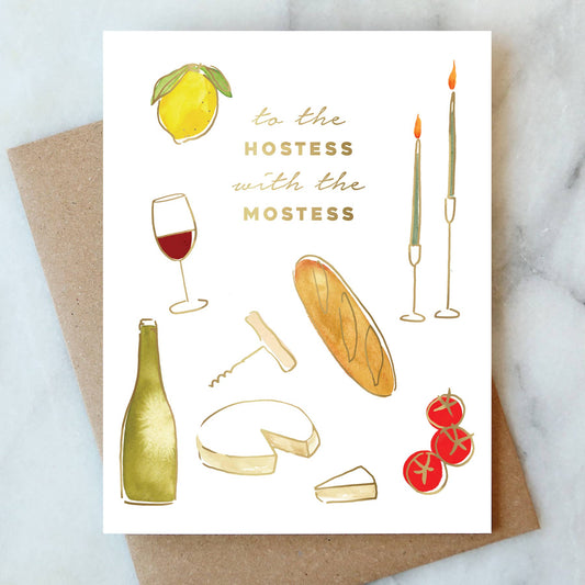 Hostess Thank You Greeting Card - Abigail Jayne Design