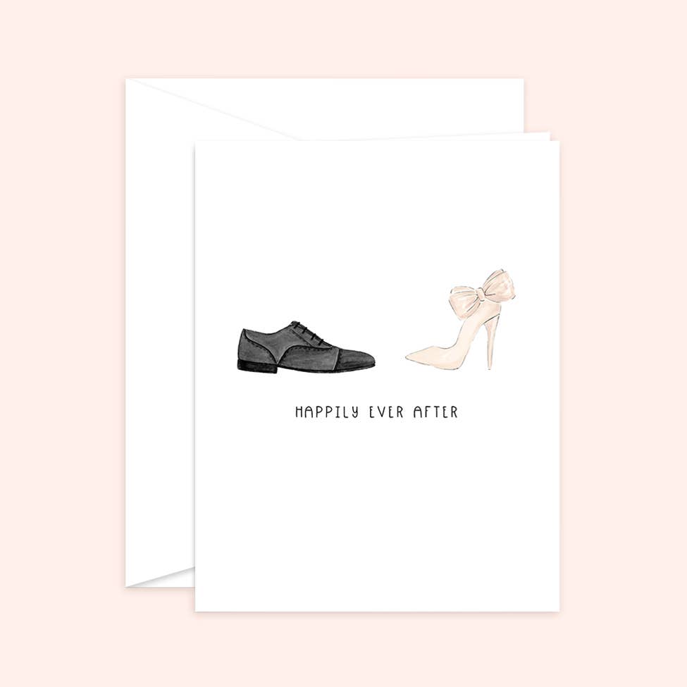 Happily Ever After Mr + Mrs Newlywed Greeting Card