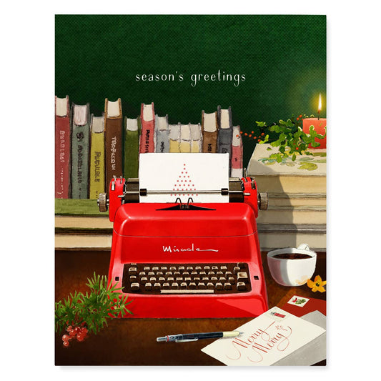Holiday Letter - Holiday Christmas Card - Typewriter