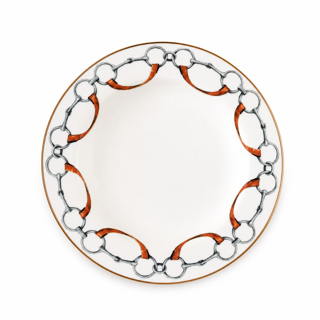 Wellington Bit Pattern Bone China Soup Plate