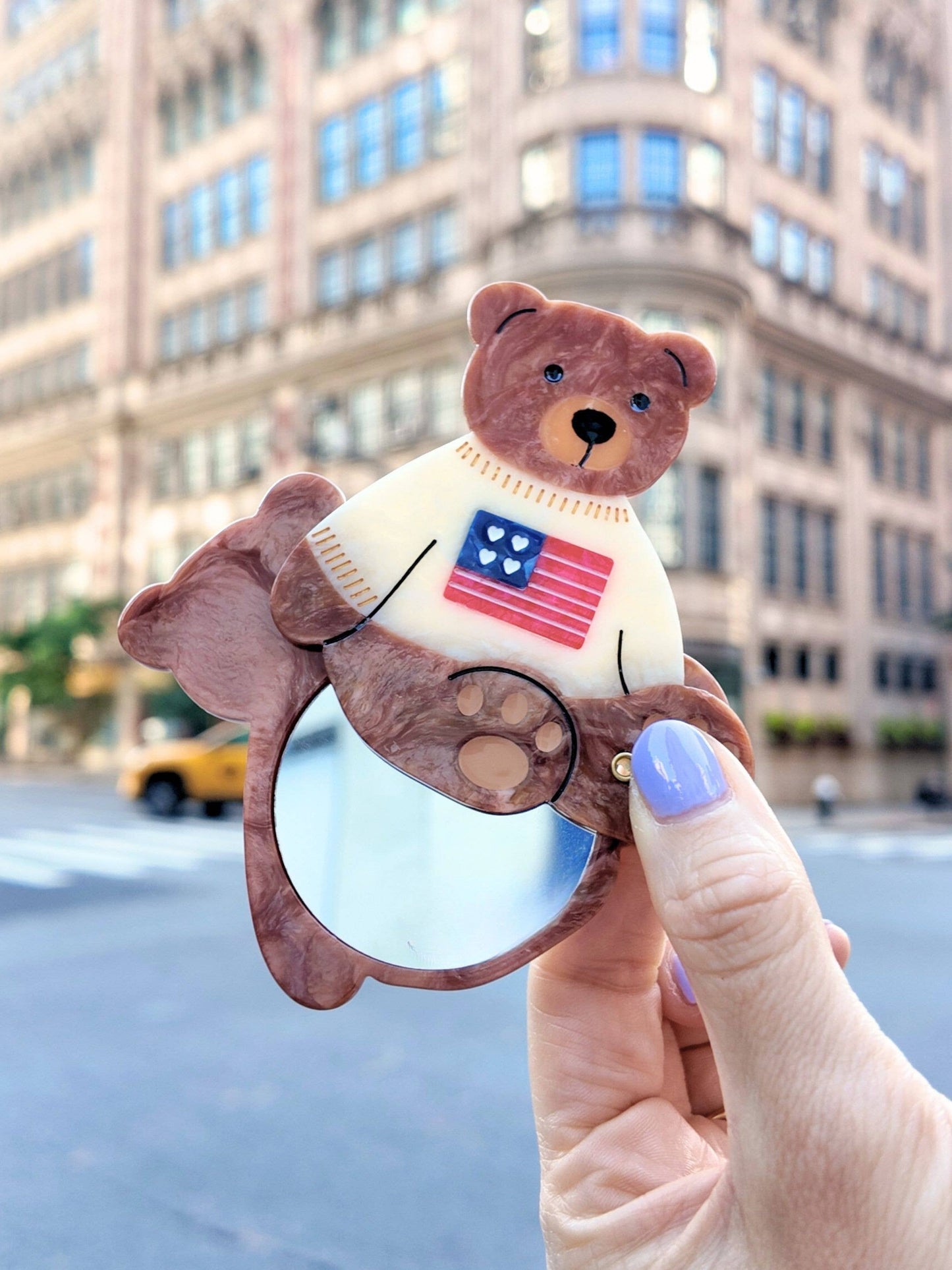 Americana Teddy Compact Mirror