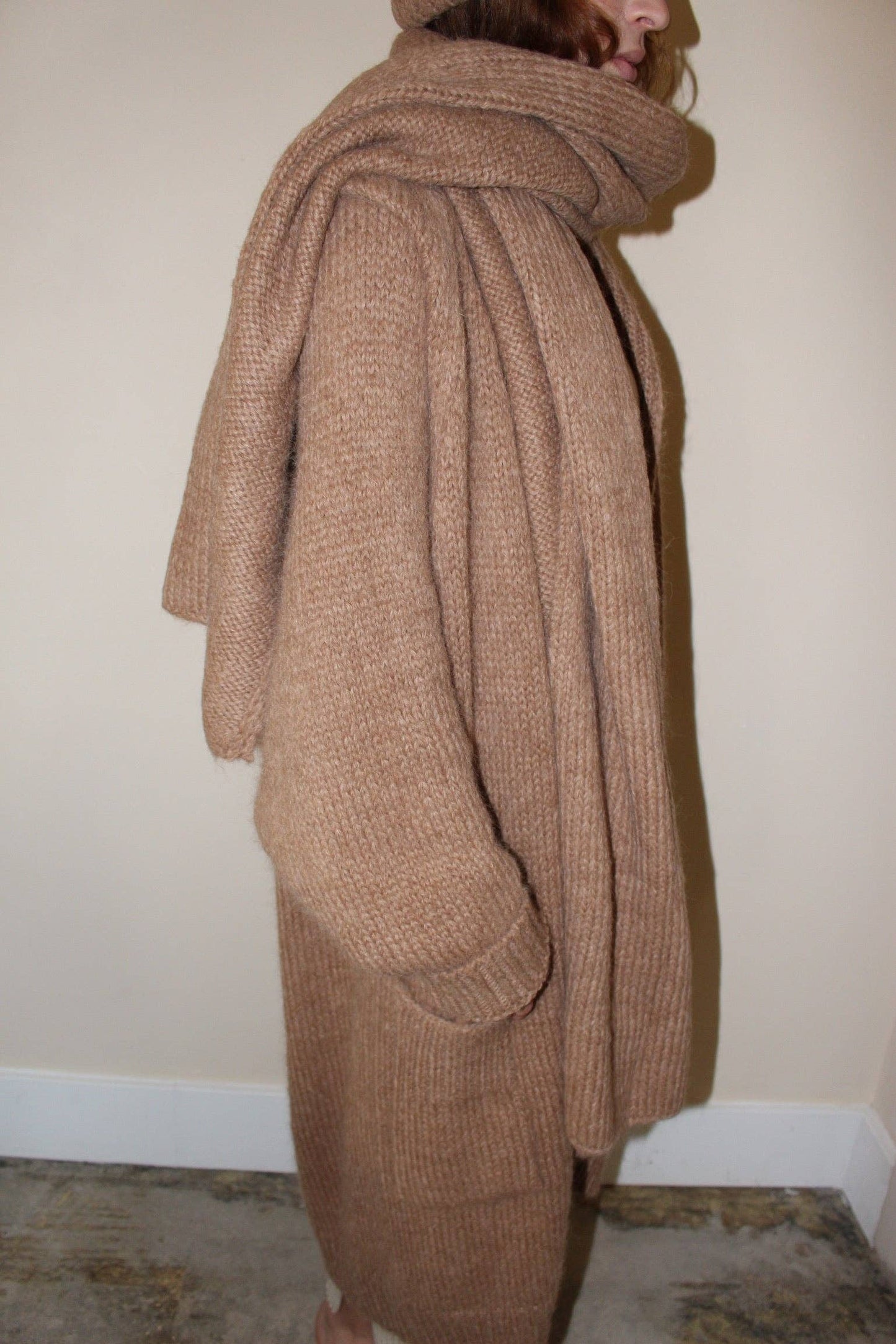 Ralphie Alpaca Blanket Scarf - Large - Camel