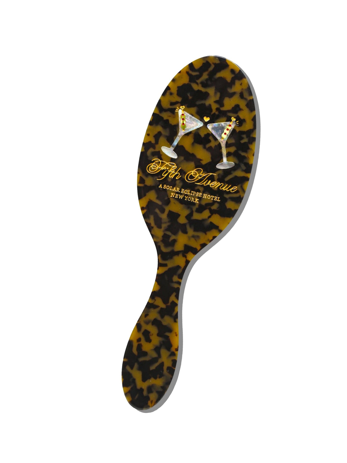 Hand-painted Martini Hair Brush