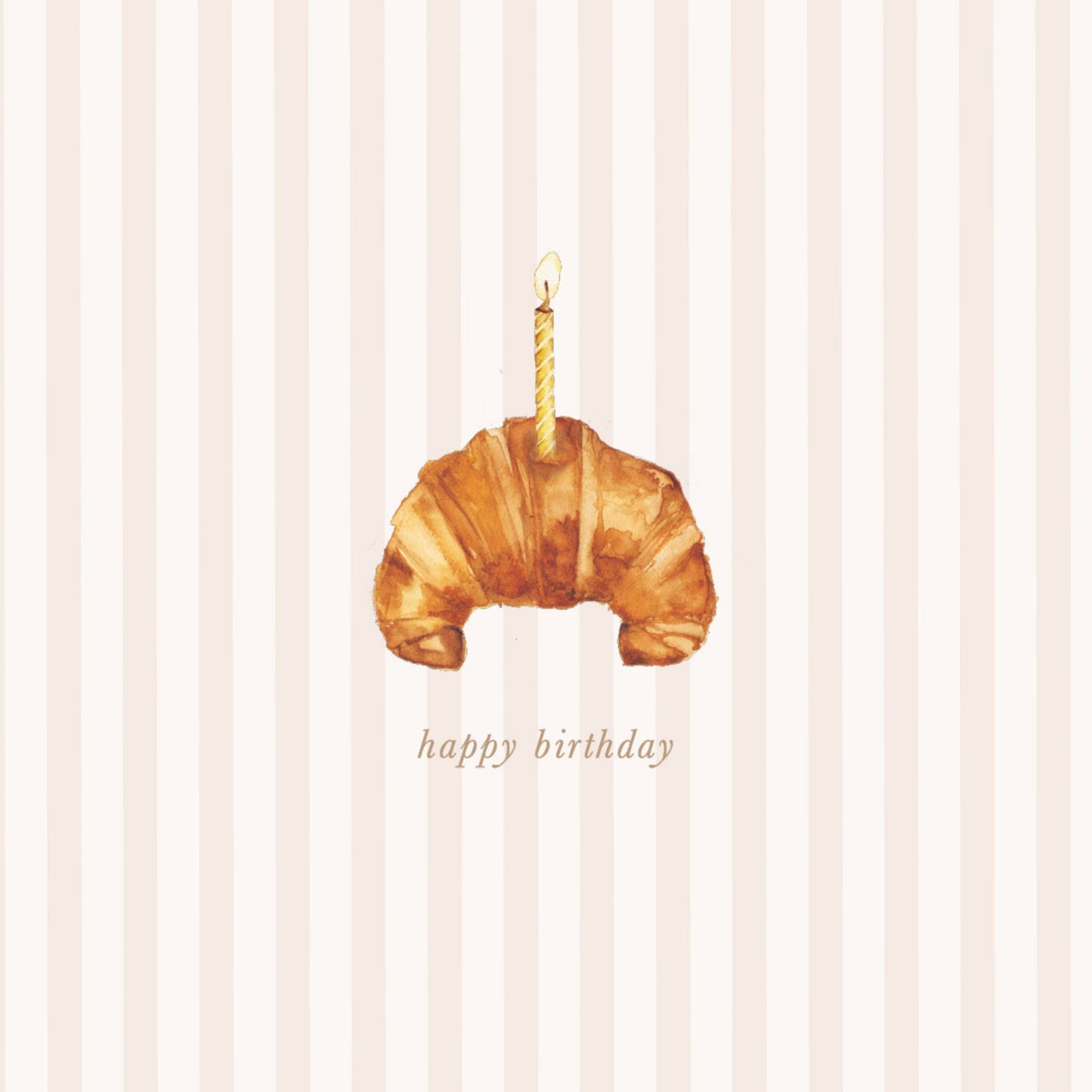 "Happy Birthday" Croissant Greeting Card
