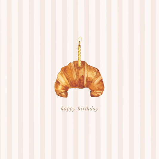 "Happy Birthday" Croissant Greeting Card