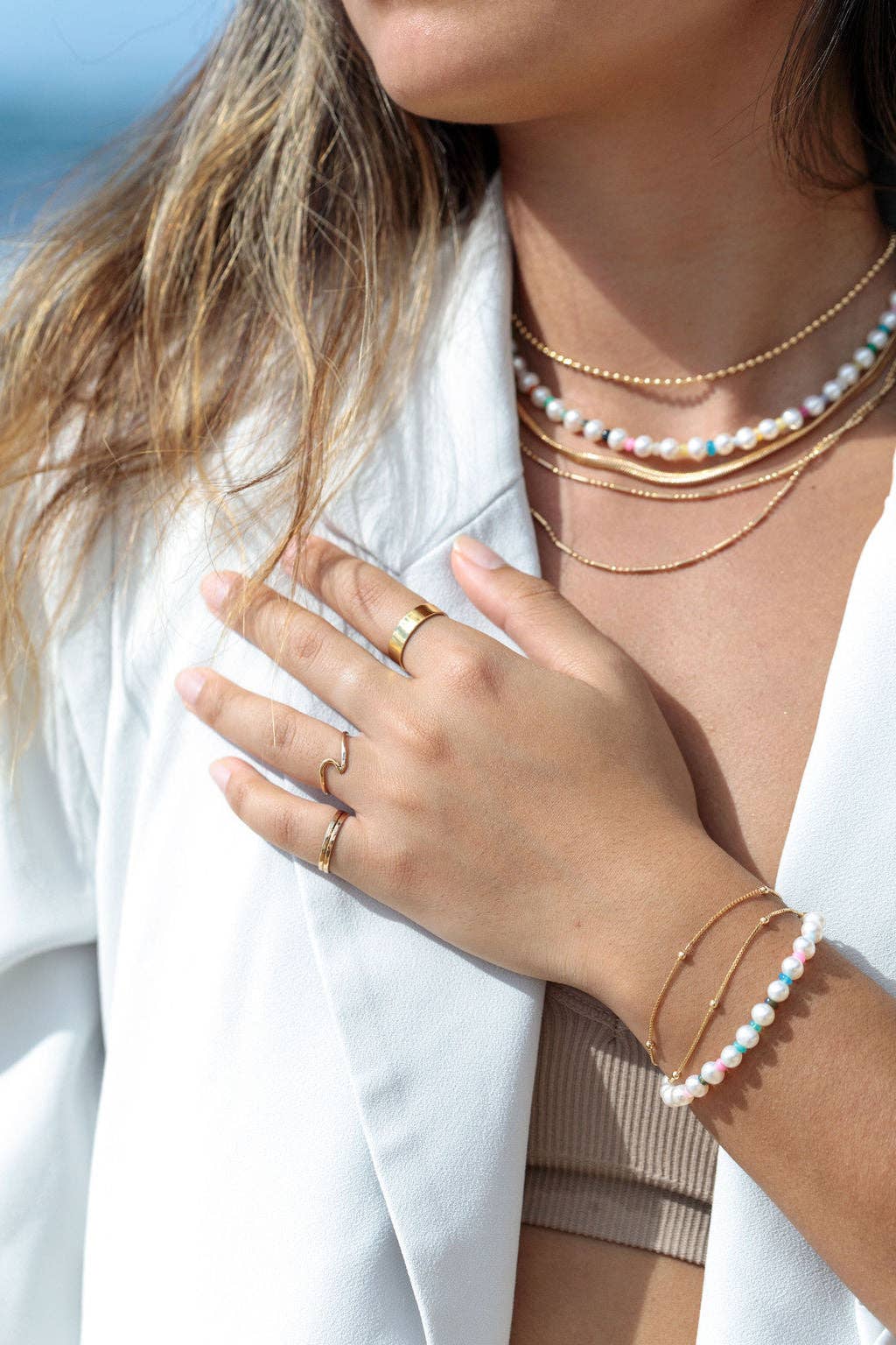 Delicate Satellite Box Chain Bracelet - 7 in
