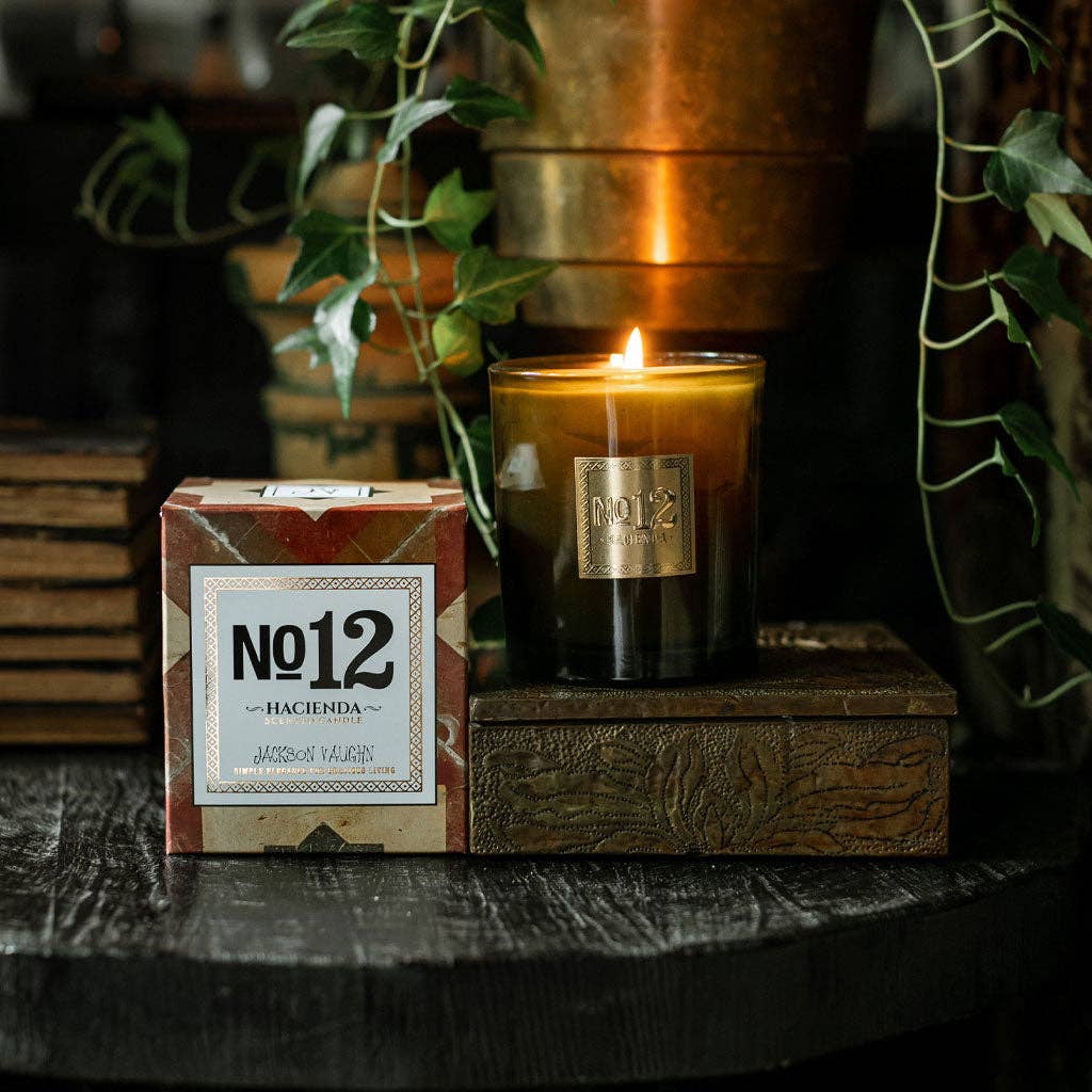 No. 12 Hacienda Candle - Pomegranate Seeds, Warm Amber, Mexican Lime