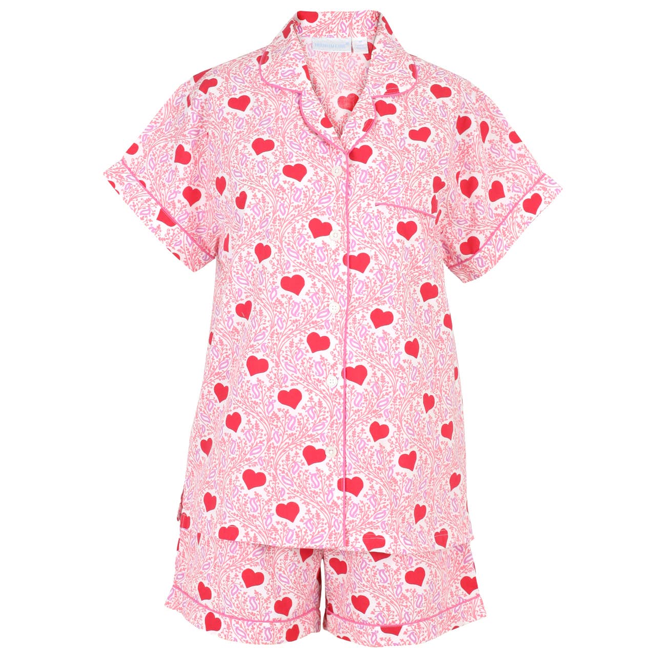 Lotta Love Short Sleeve Shorty Pajamas - Needham Lane