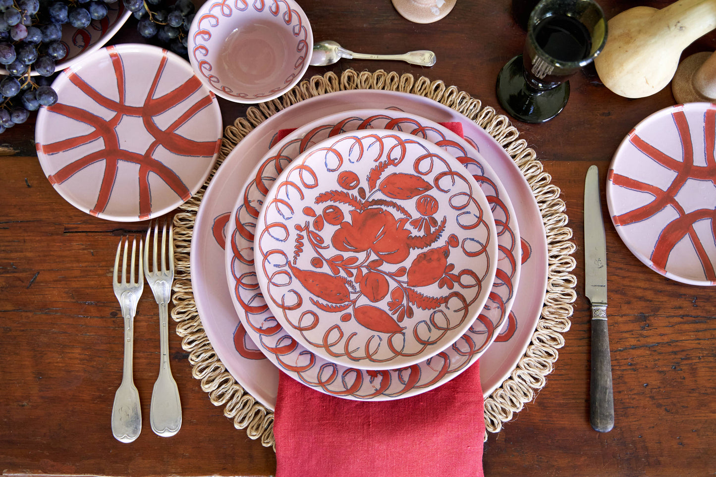 Amalfi Dinner Plate Pink - 10.6" Diameter