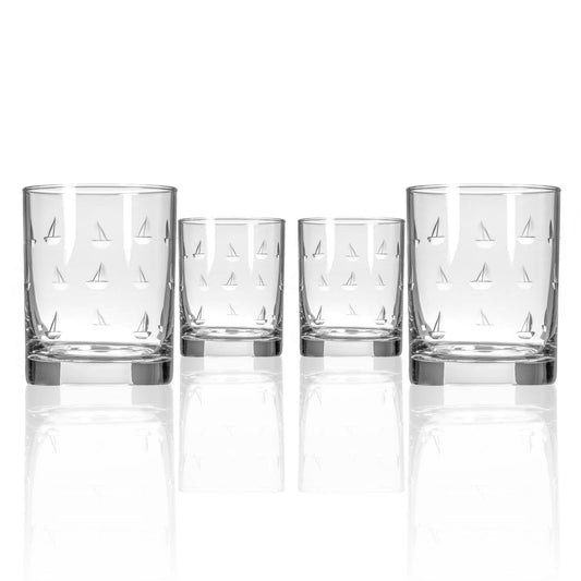 Sailing Double Old Fashioned Cocktail Glass 13oz - Set of 4