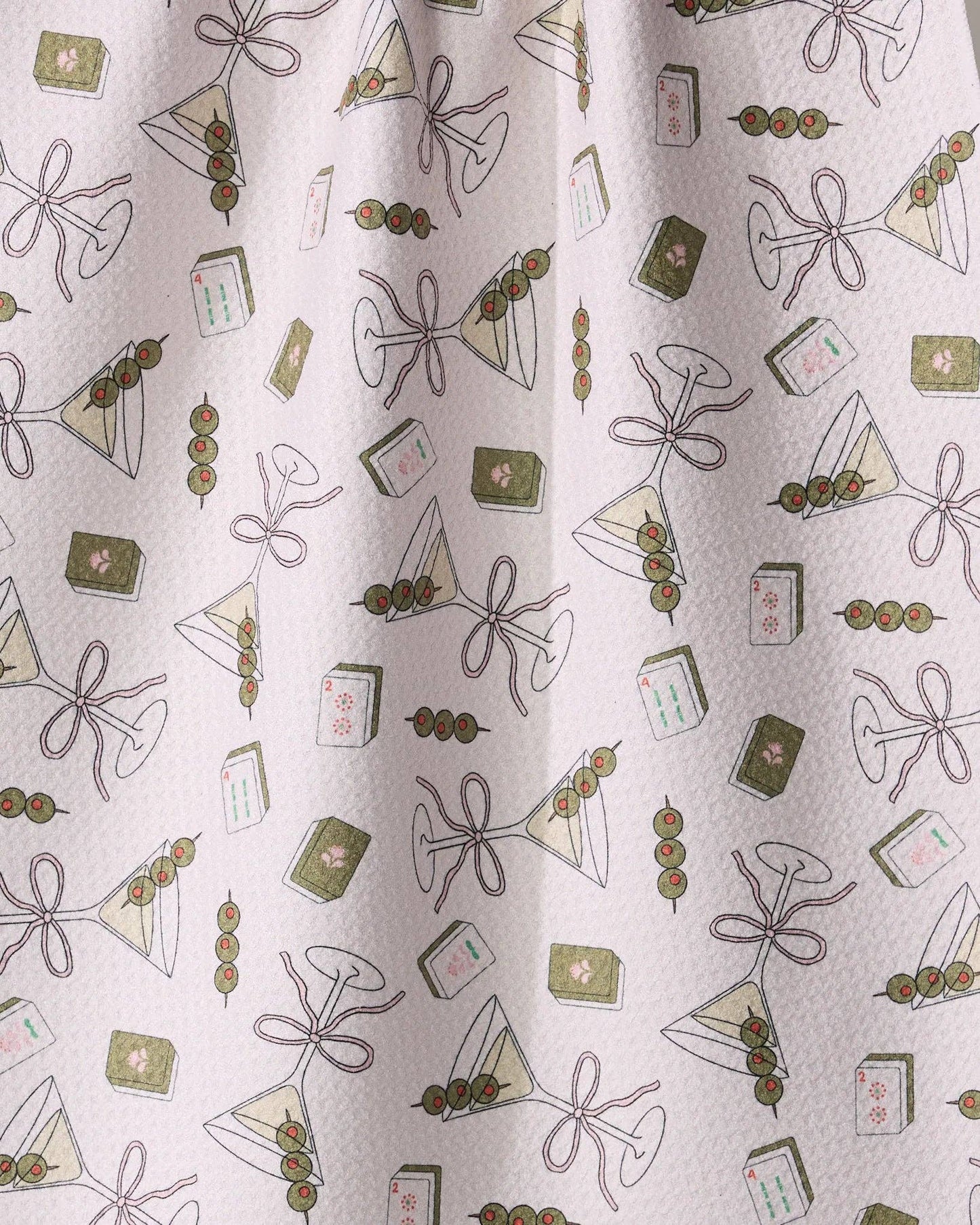 Martini Tiles Tea Towel - Mahjong