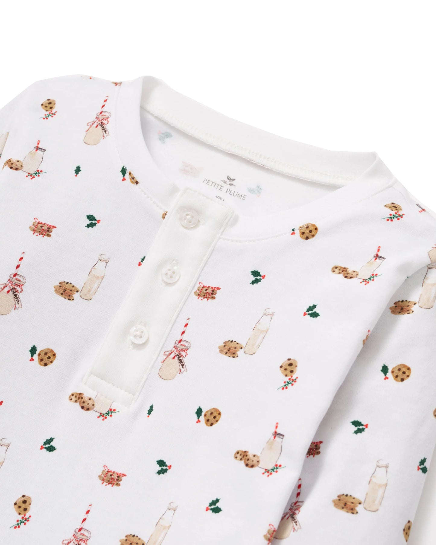 Kid's Pima Snug Fit Pajama Set in Yuletide Treats - Petite Plume