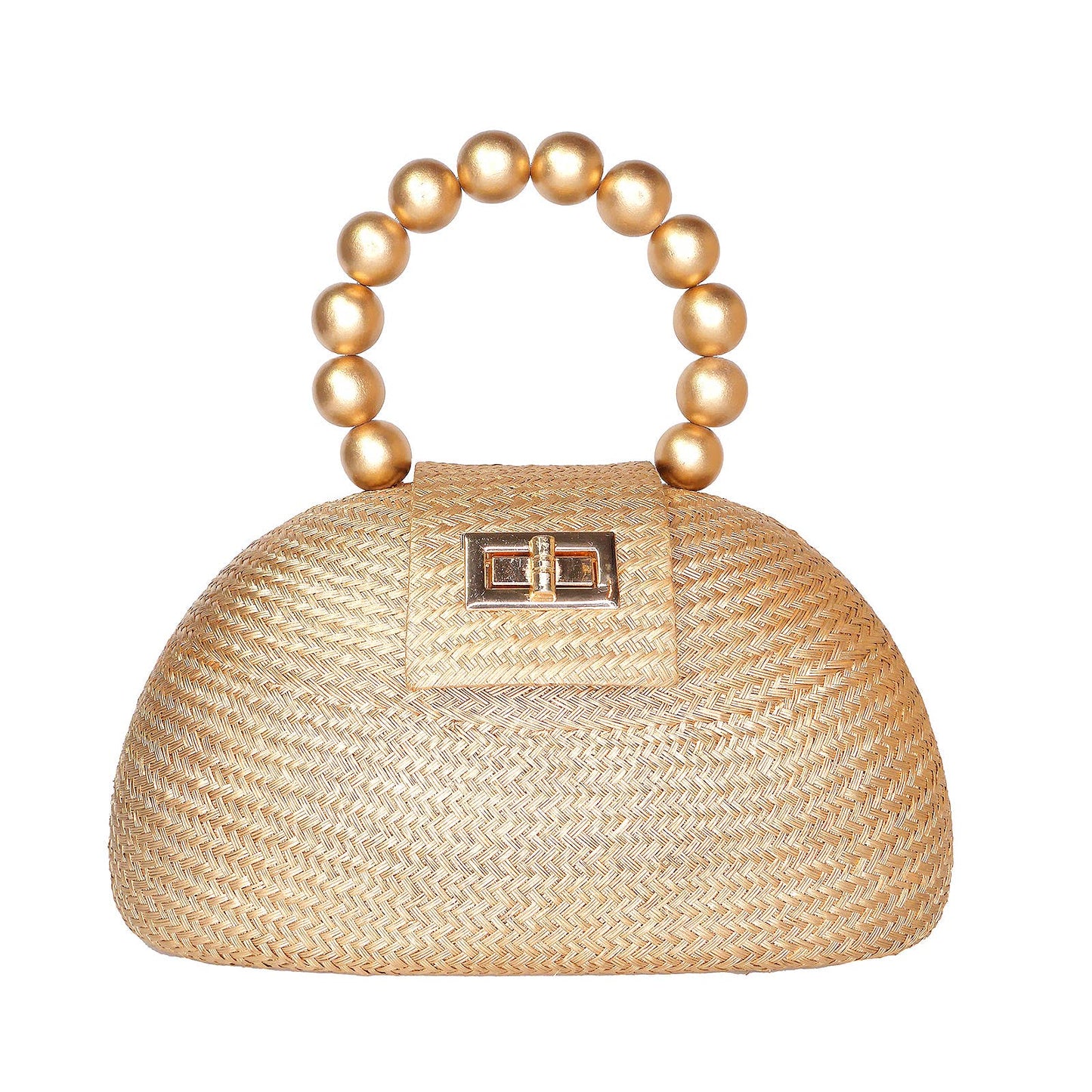 Semi Circle Gold Clutch