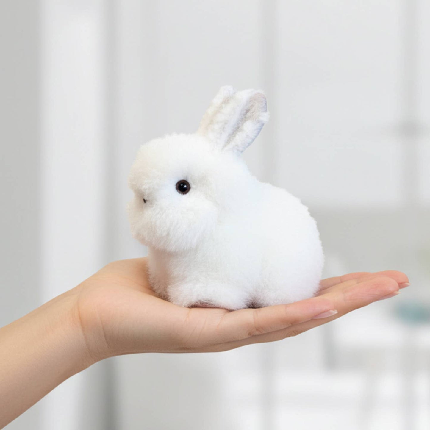 Alpaca Stuffed Animal - Bunny - Micro 6" WHITE