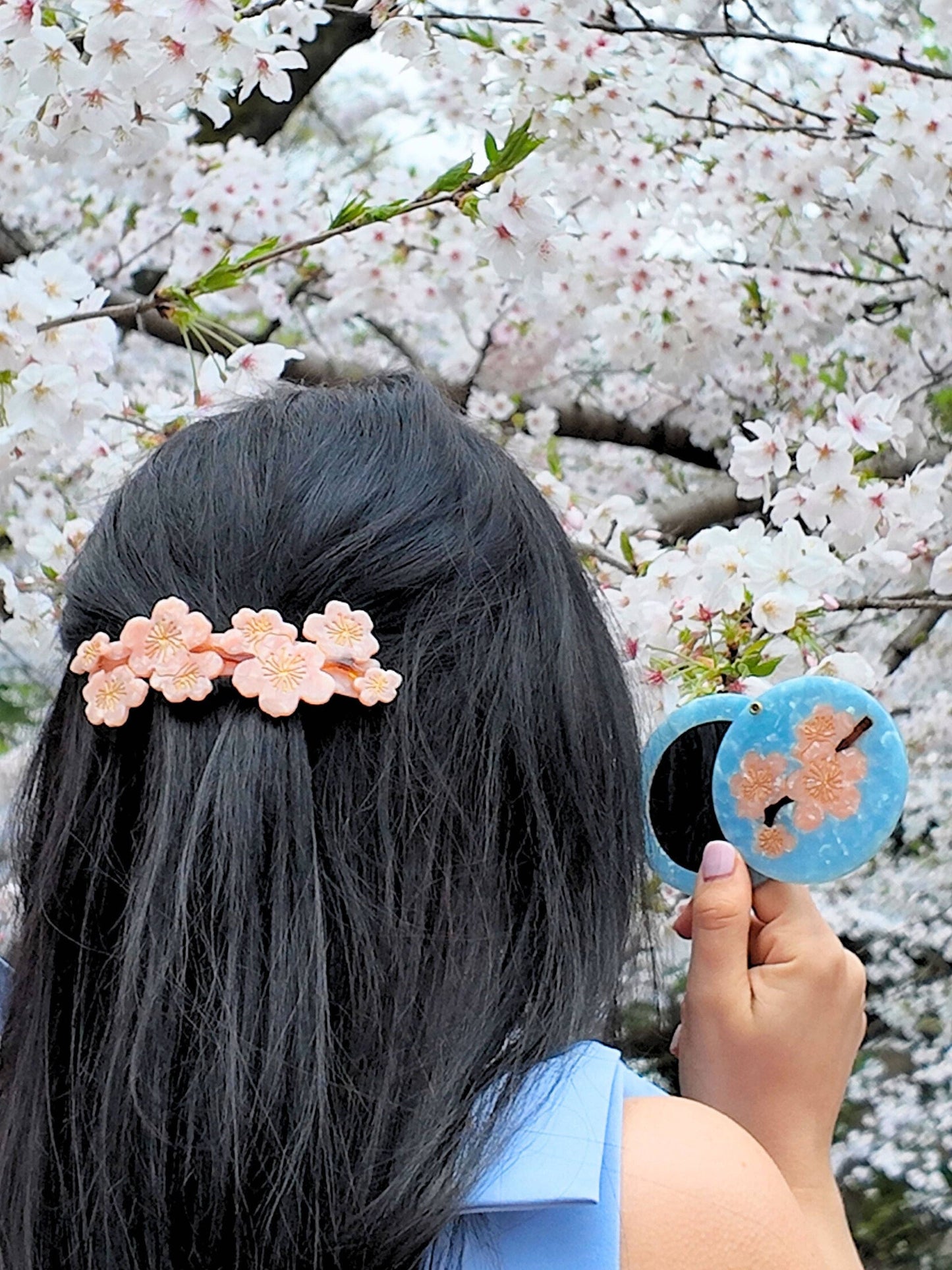 Cherry Blossom Compact Mirror