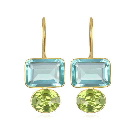 Valencia Earring-Aqua & Lime