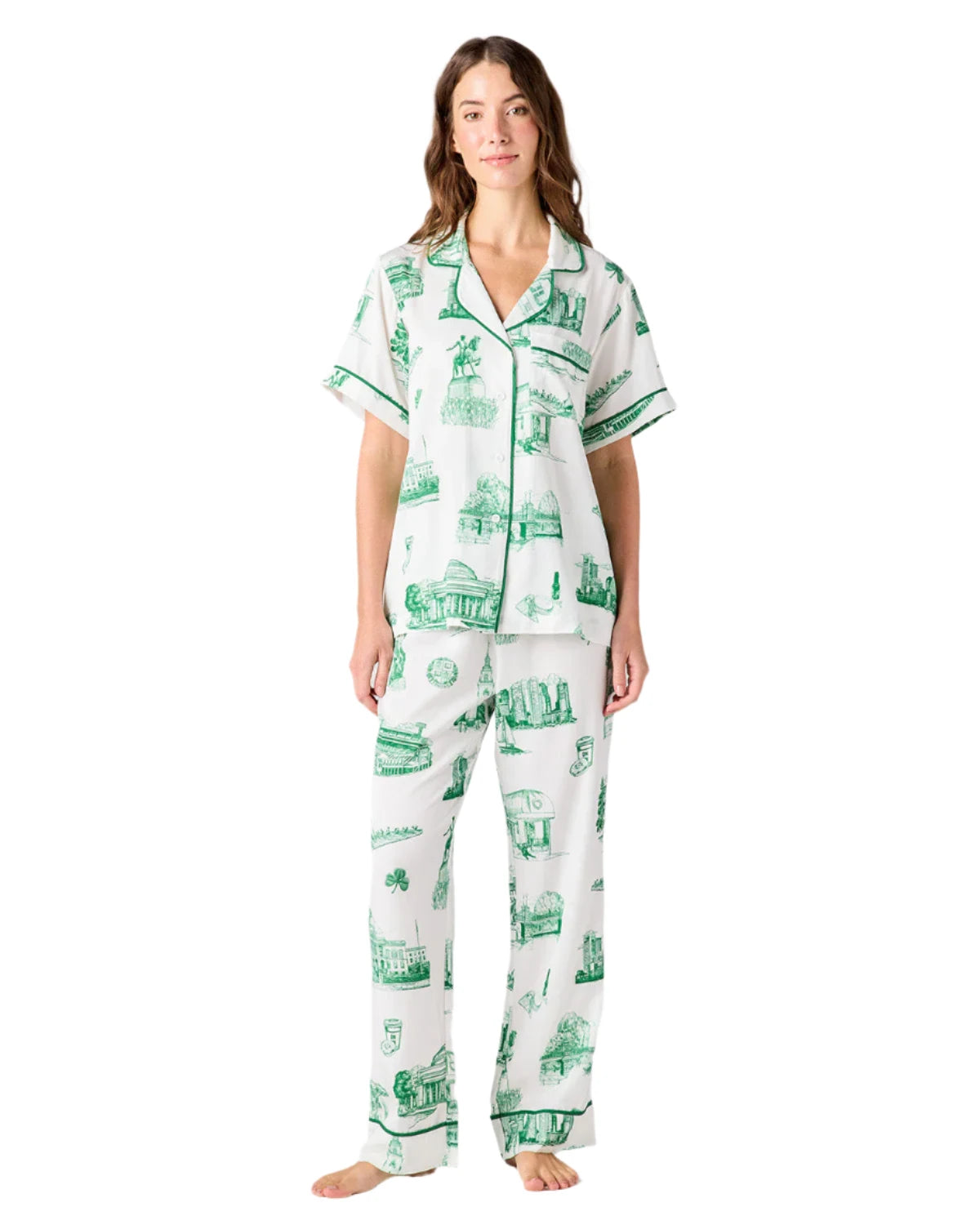 Boston Toile Pajama Pants Set - Katie Kime