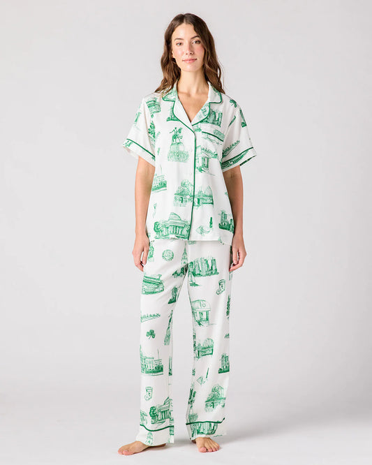 Boston Toile Pajama Pants Set - Katie Kime