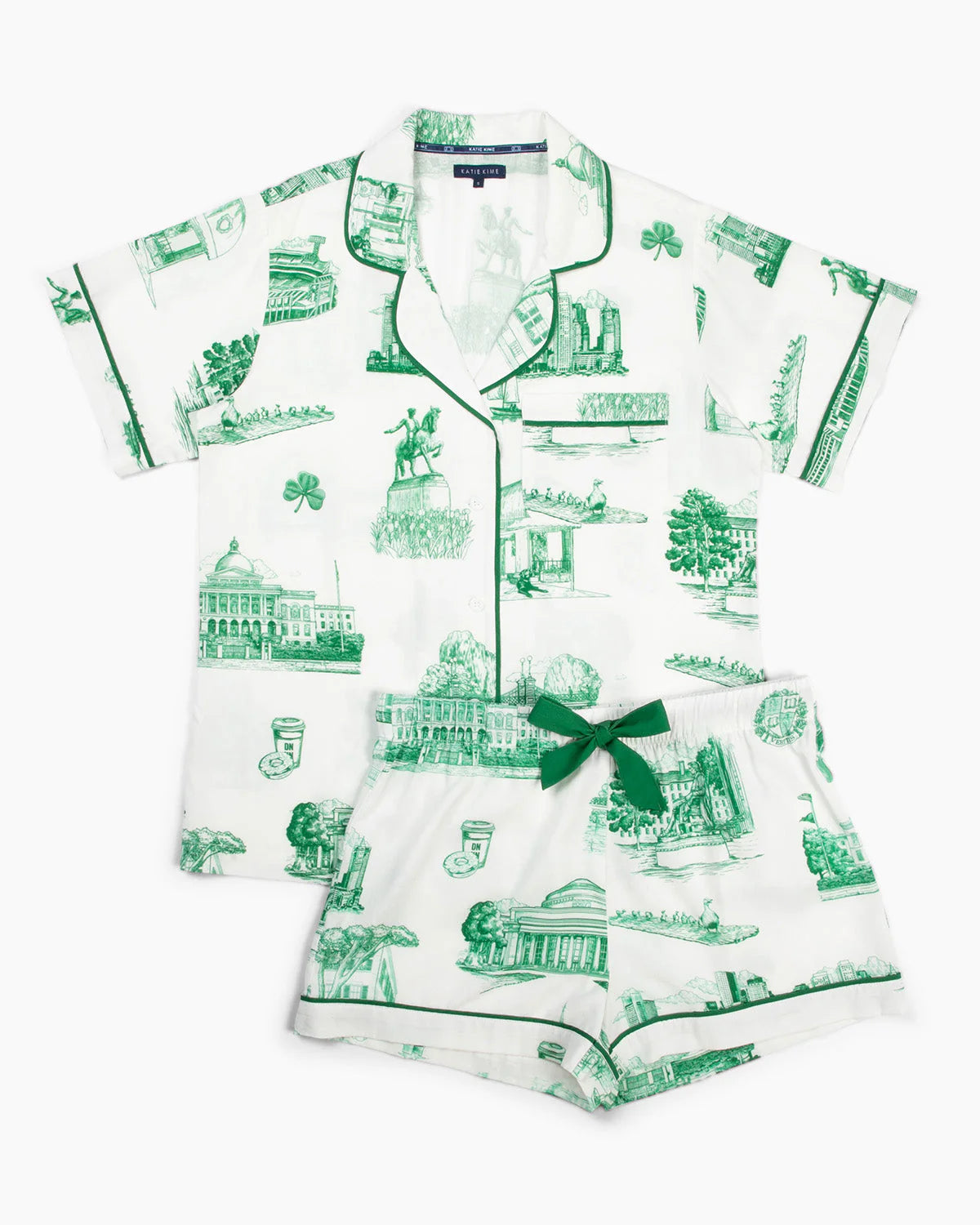 Boston Toile Pajama Shorts Set - Katie Kime