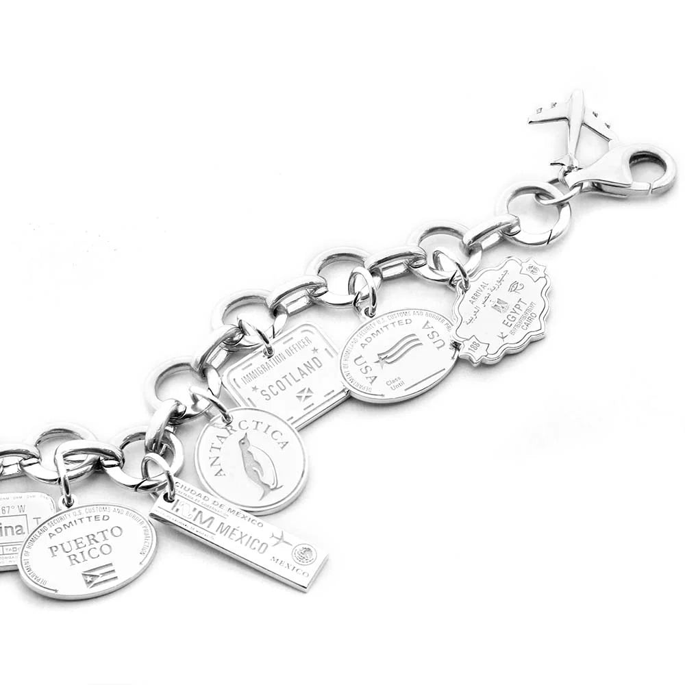 Infinity Link Charm Bracelet - Sterling Silver - Jet Set Candy