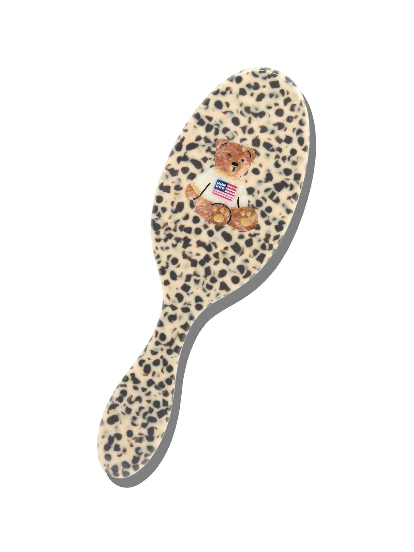 Hand-painted Americana Teddy Hair Brush