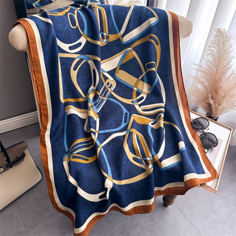 Navy Scarf Midnight Stirrup