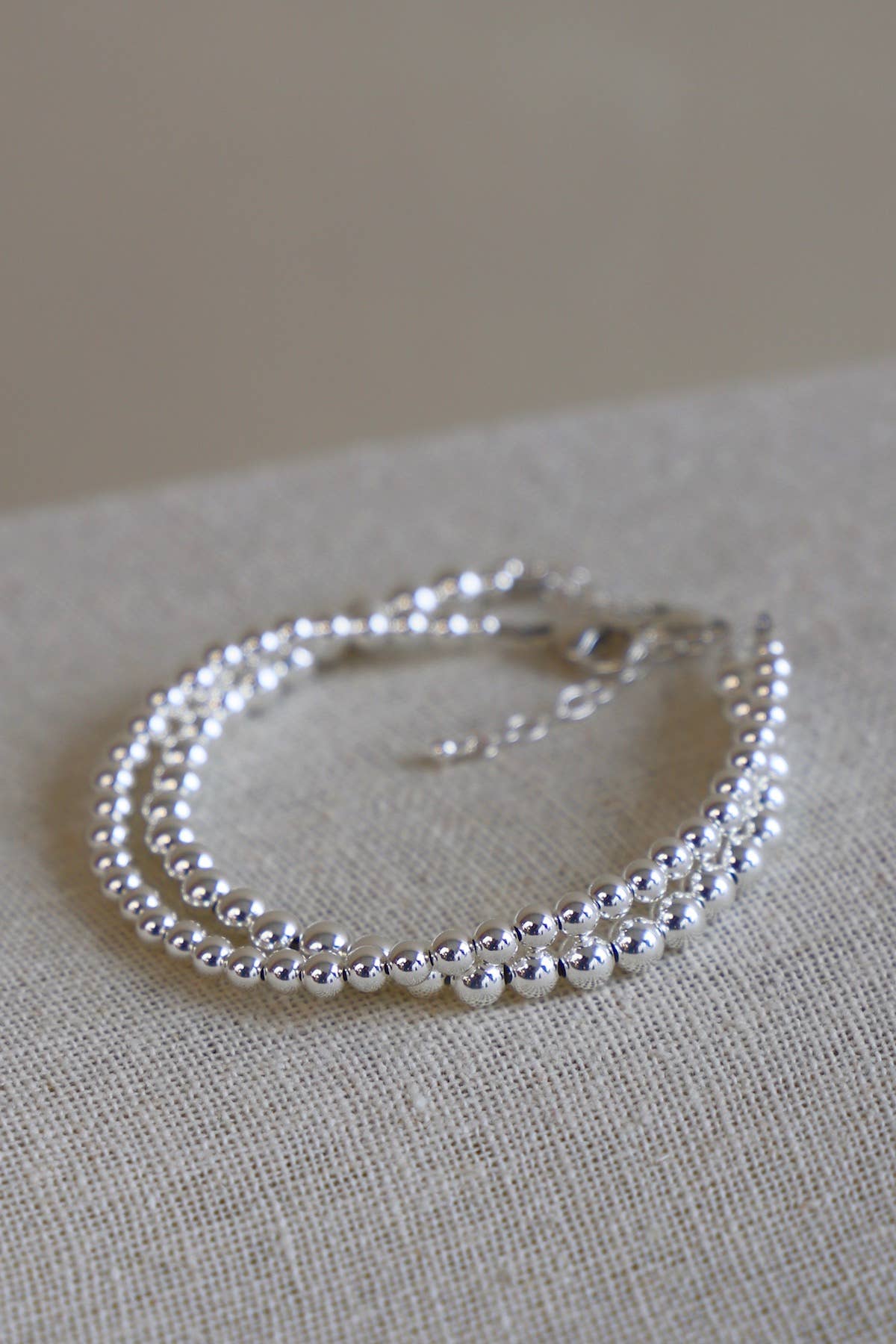 Silver Filled Beaded Bracelet - 5mm - Katie Waltman