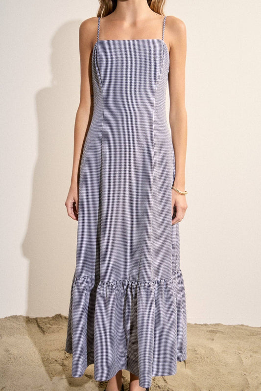 Gingham Maxi Dress - English Factory