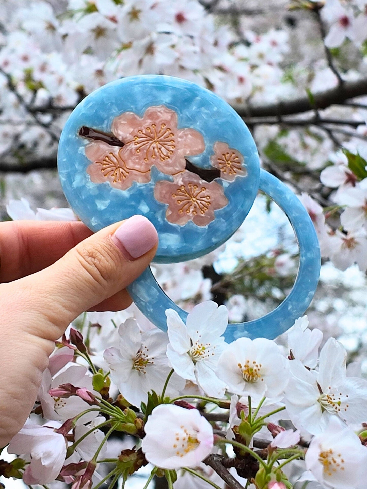 Cherry Blossom Compact Mirror