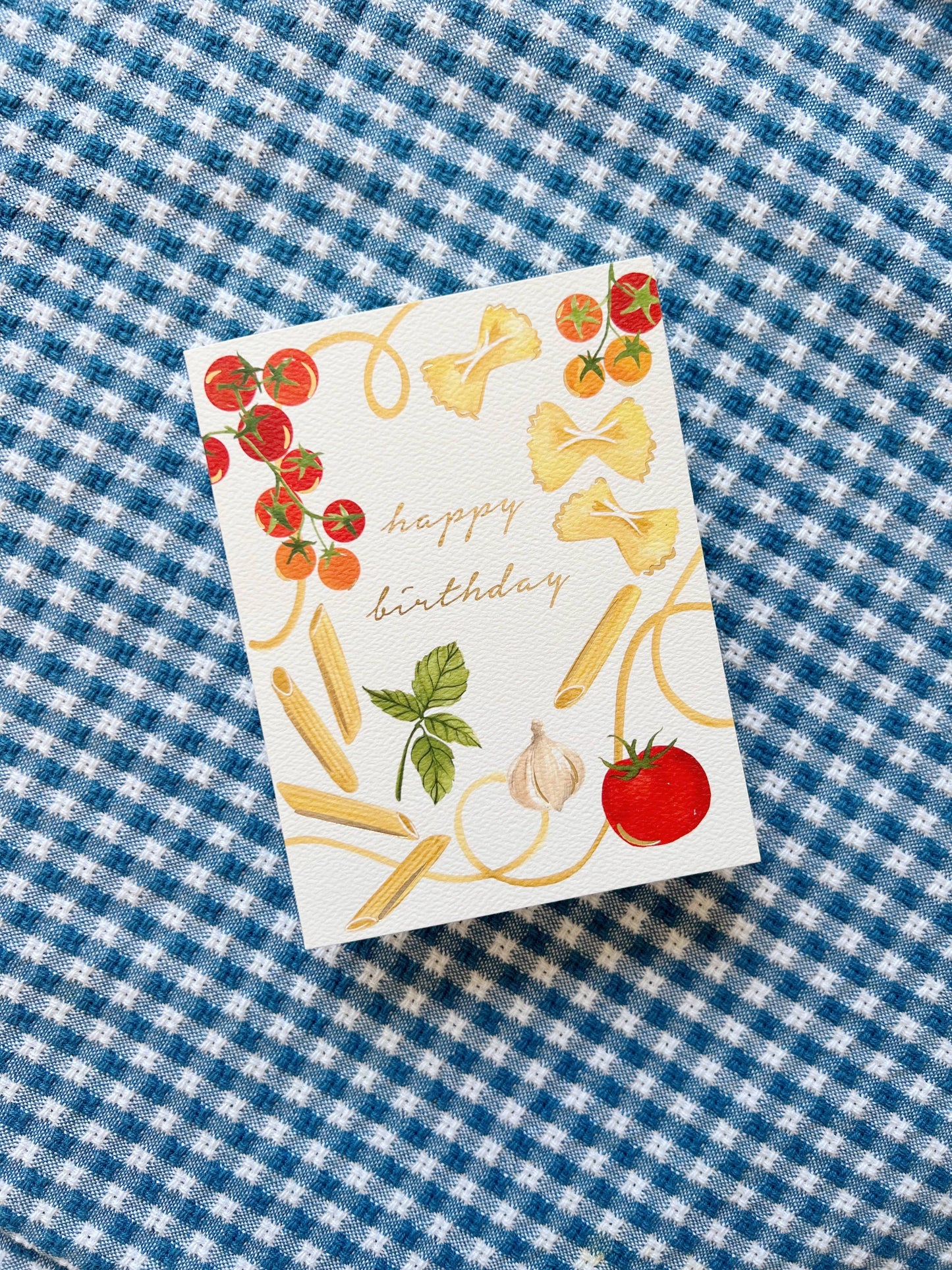 Pasta Party Birthday Greeting Card - Abigail Jayne Design