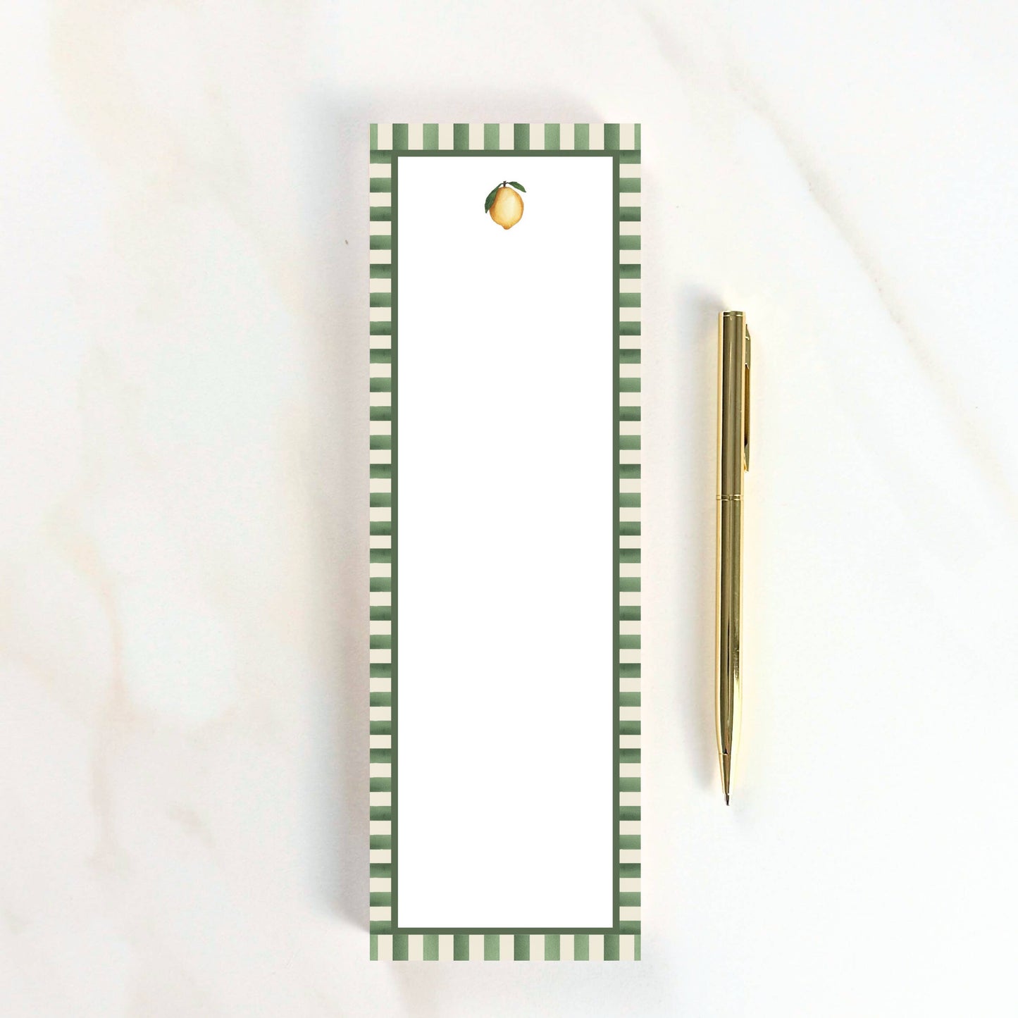 Lemon Watercolor Skinny Notepad