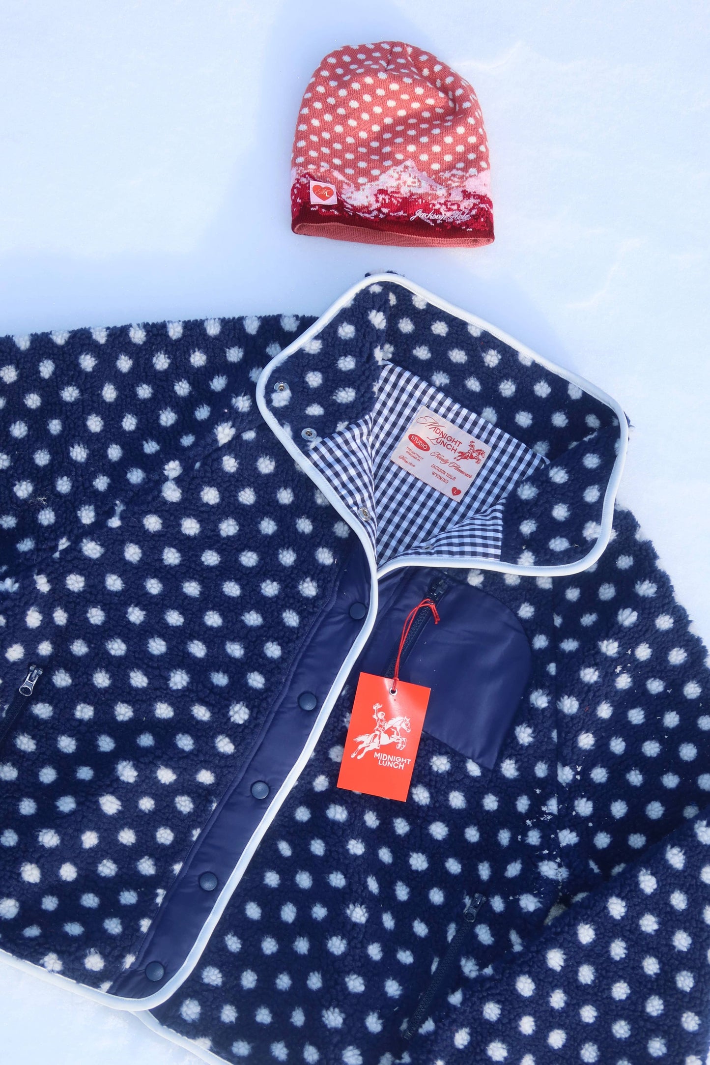 Teton Jacket - Navy Dot - Midnight Lunch