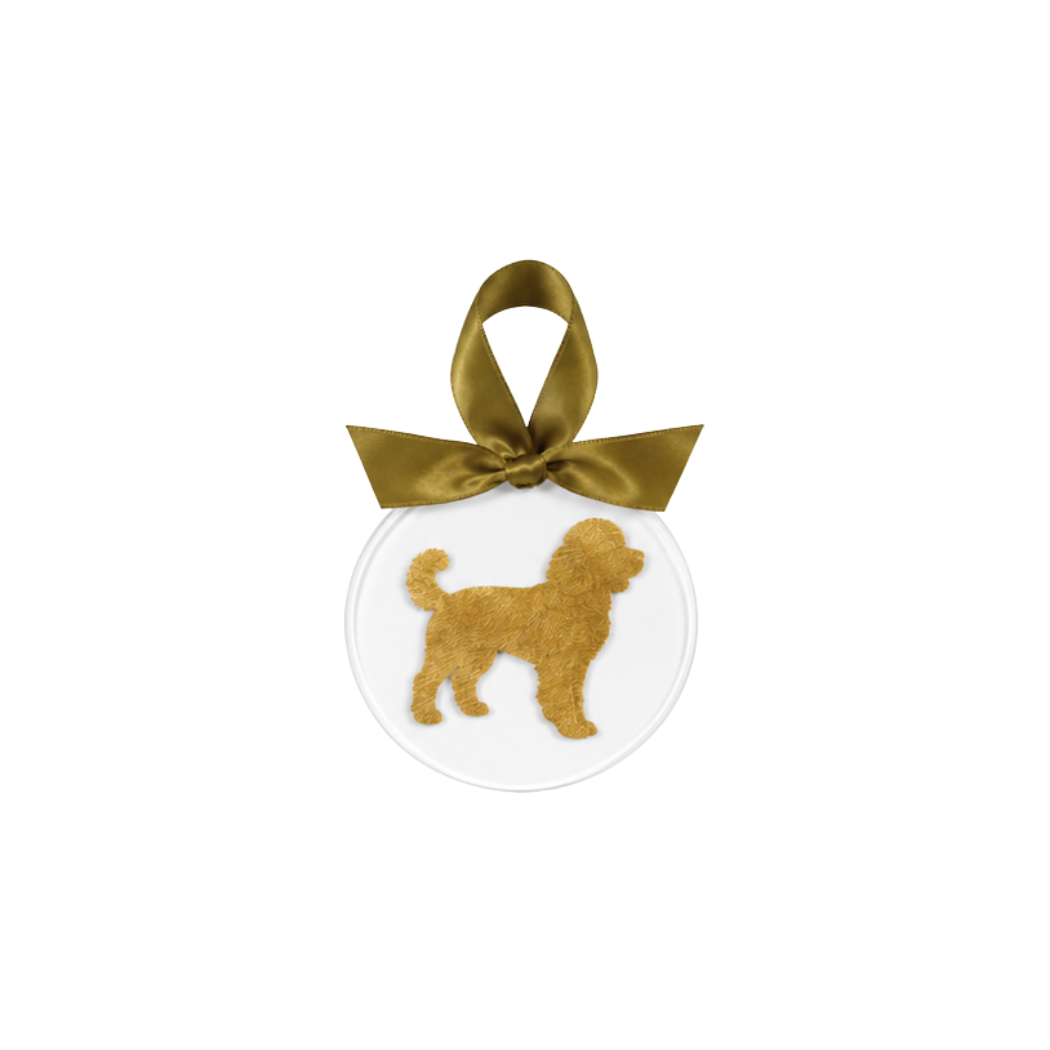 Gold Leaf Dog Breed Acrylic Ornament - Bulldog