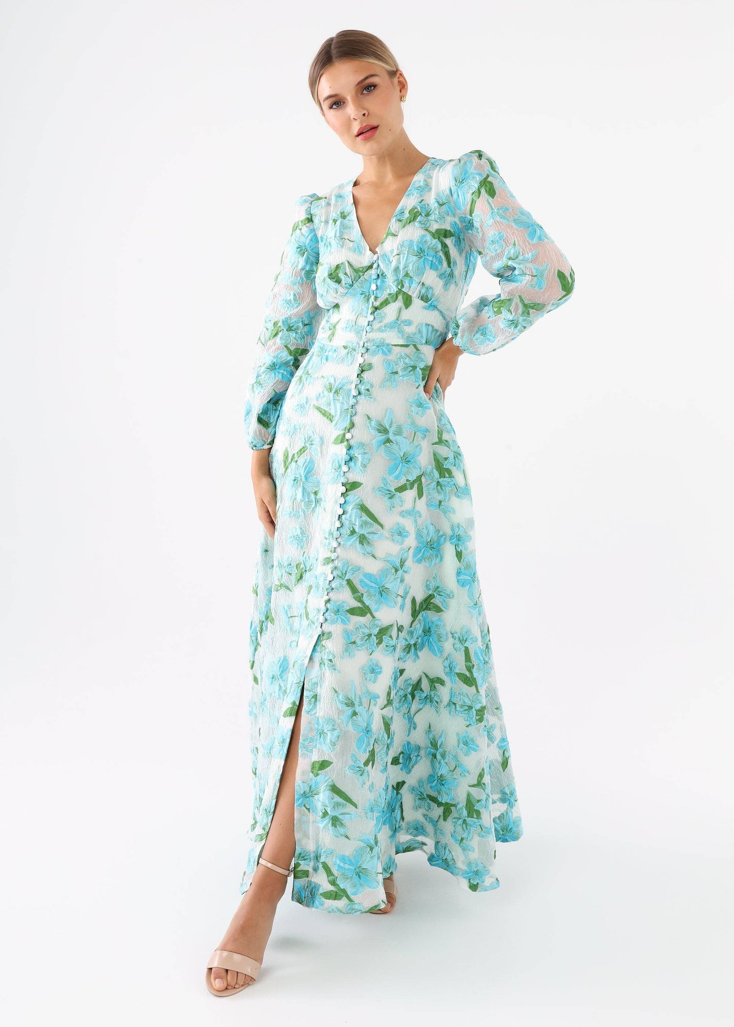 Brooke Gown Tropical Organza - Abbey Glass