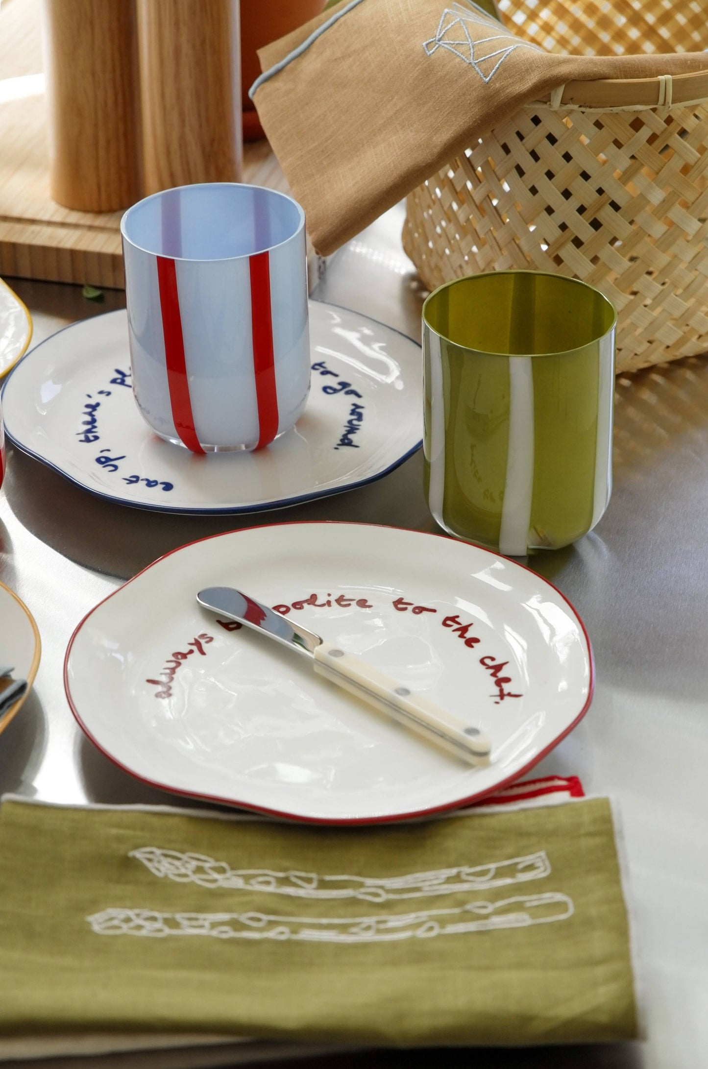 Statement Plate - 'never count years or glasses of wine.'