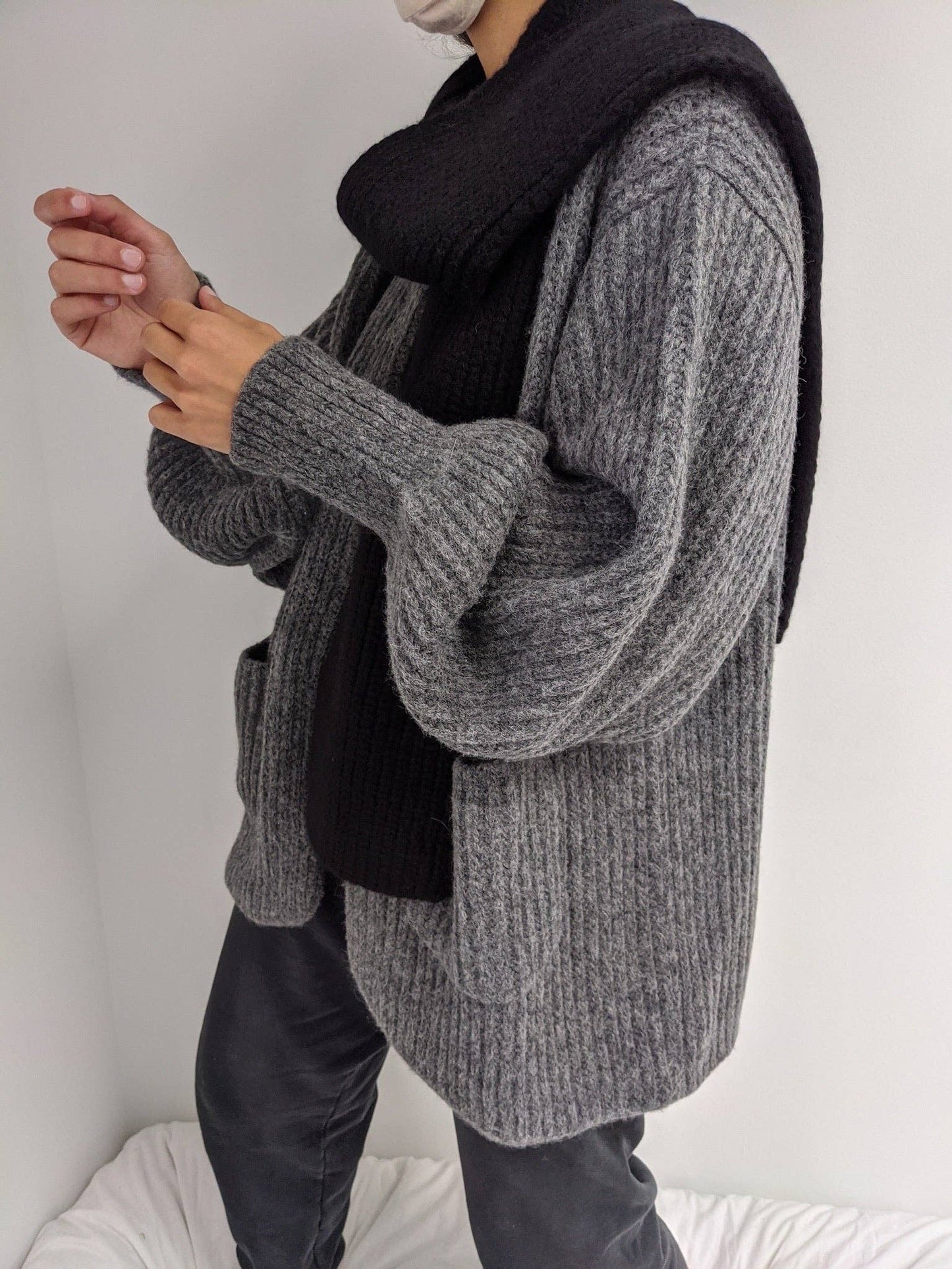 CeCe Knitted Alpaca Scarf - Oat