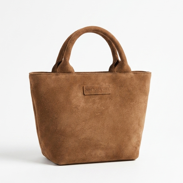 Suede Mini Tote Tote Bag - Camel