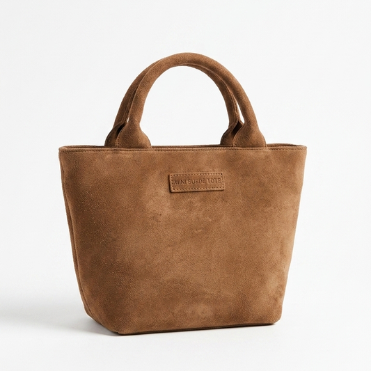 Suede Mini Tote Tote Bag - Camel