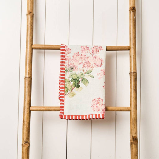 Linen Tea Towel - Hydrangea Sky