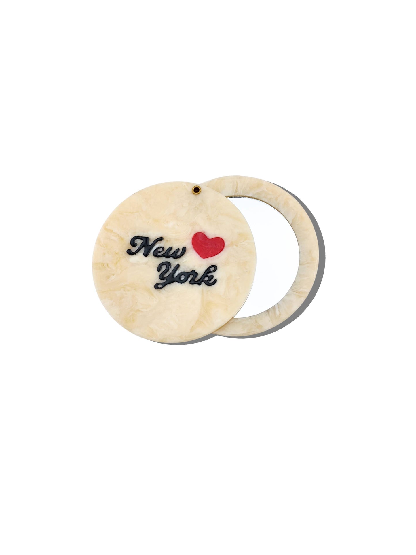 Heart New York Compact Mirror